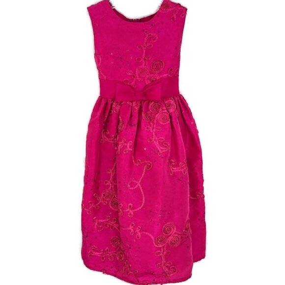 Rare Too Other - Rare; Too! Pink Sequin Girls Sleeveless Lined Sundress with Zipper Back Size 4